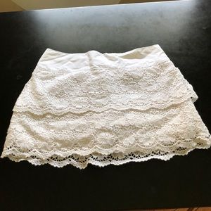 White Floral Hollister Skirt
